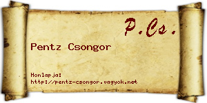 Pentz Csongor névjegykártya
