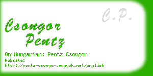 csongor pentz business card